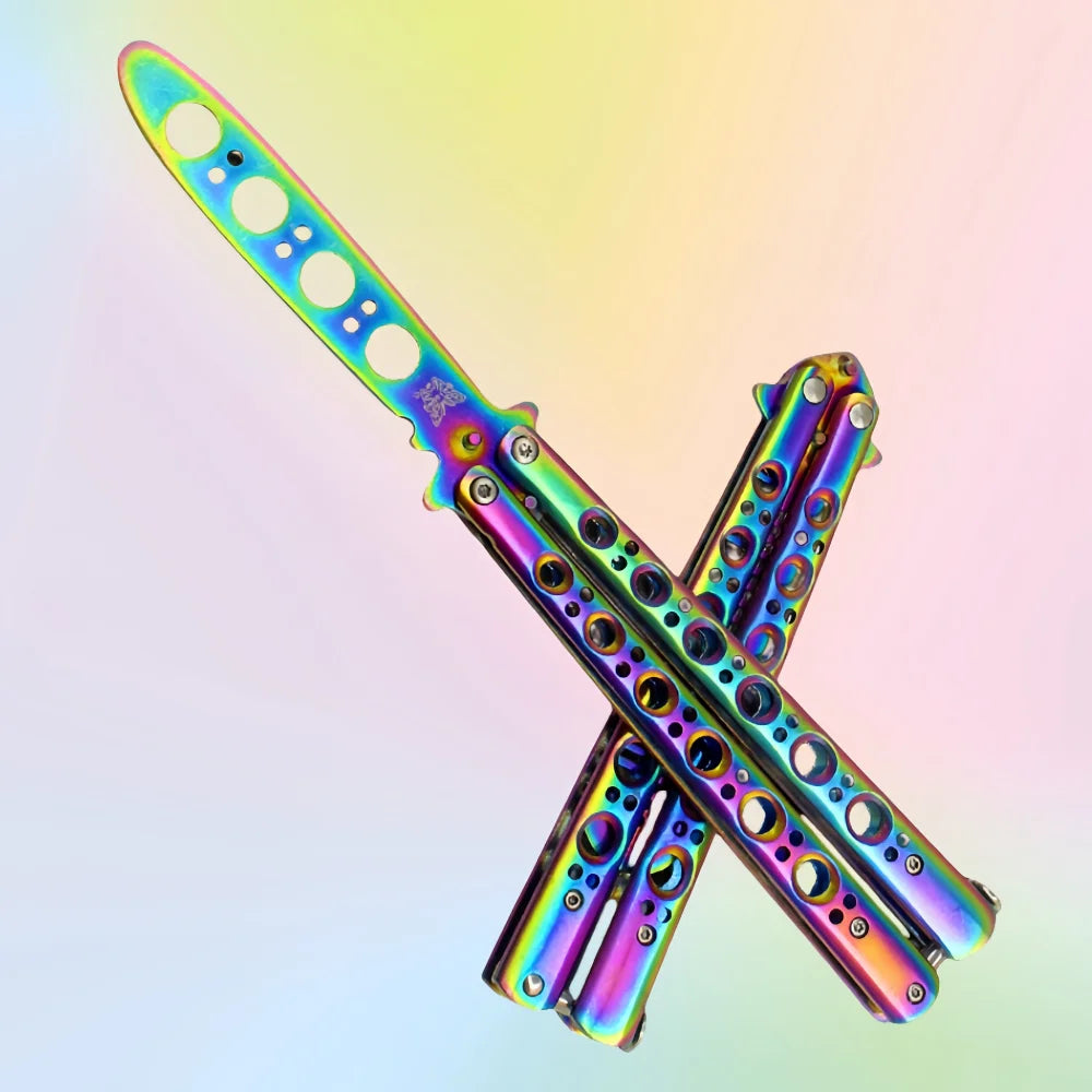 Butterfly Knife Foldable Trainer                            100% Legal Dull Safety Blade